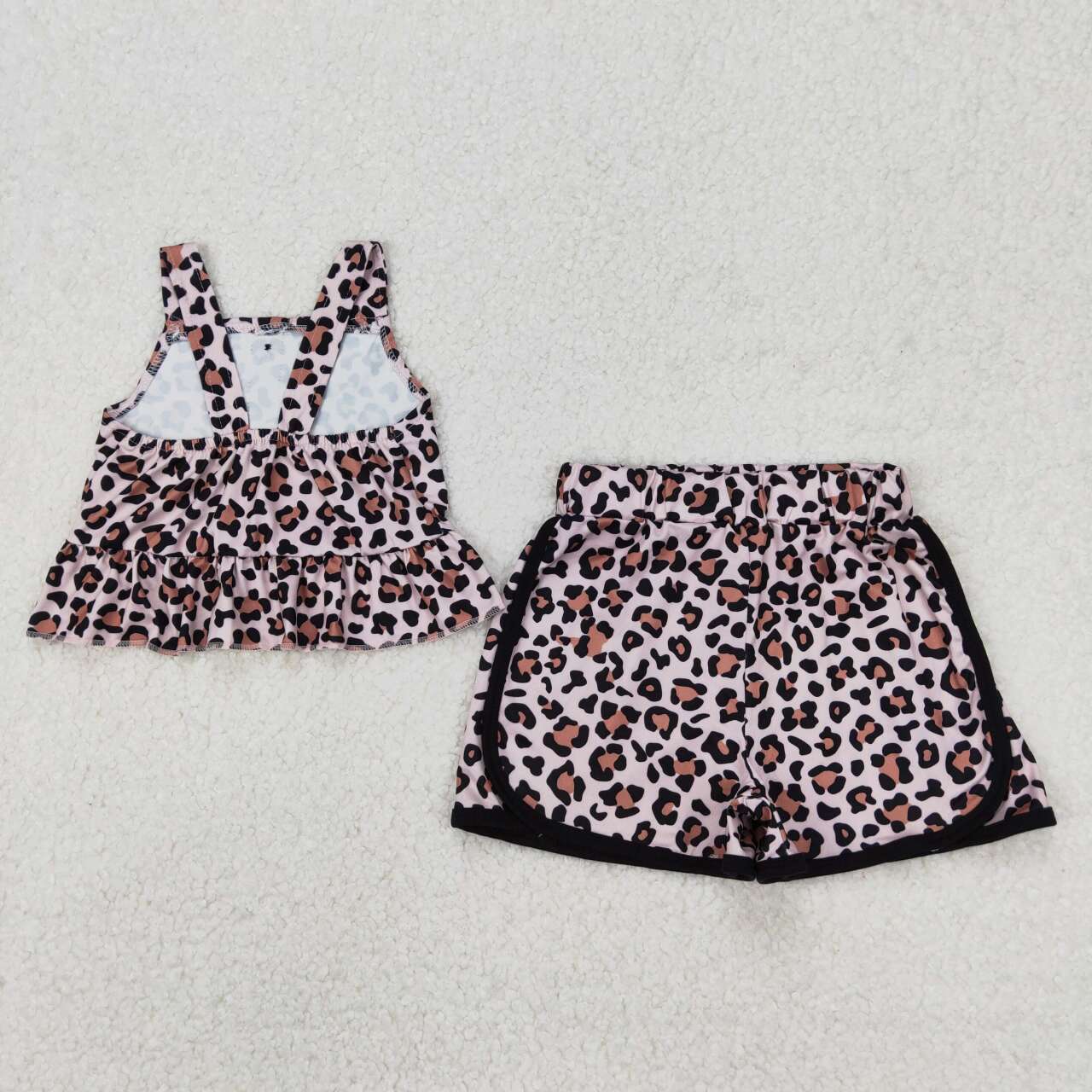 Baby girls cheetah print summer outfit
