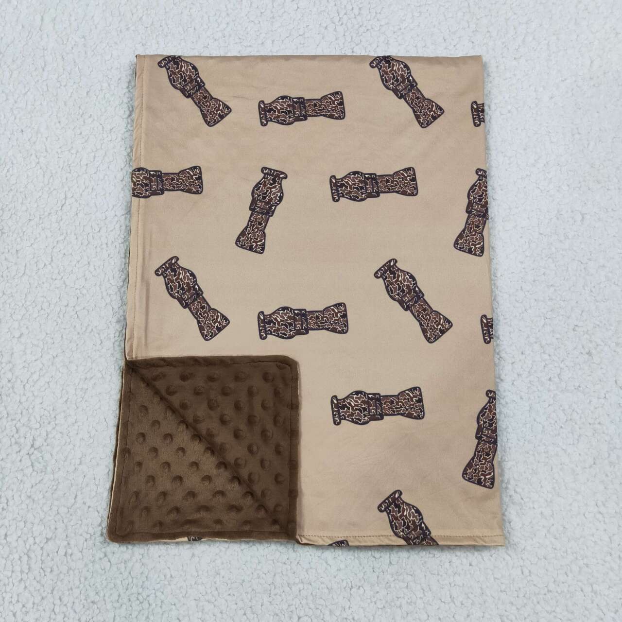 Toddle baby boy duck call brown blanket