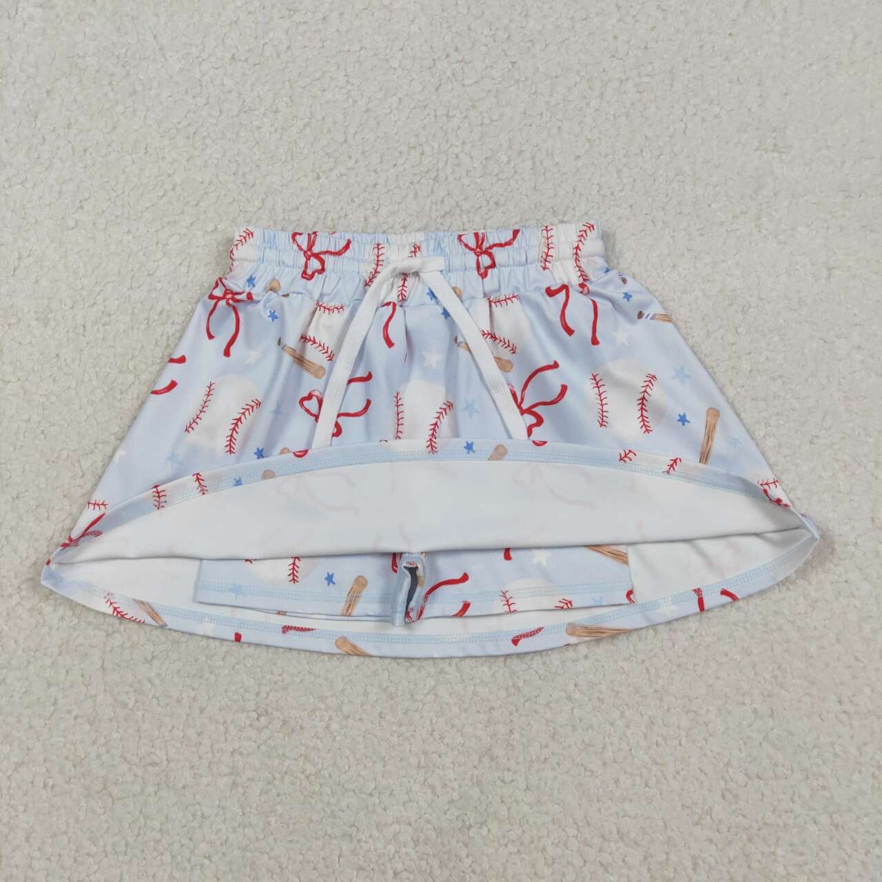baby girl red bow baseball yoga skirt