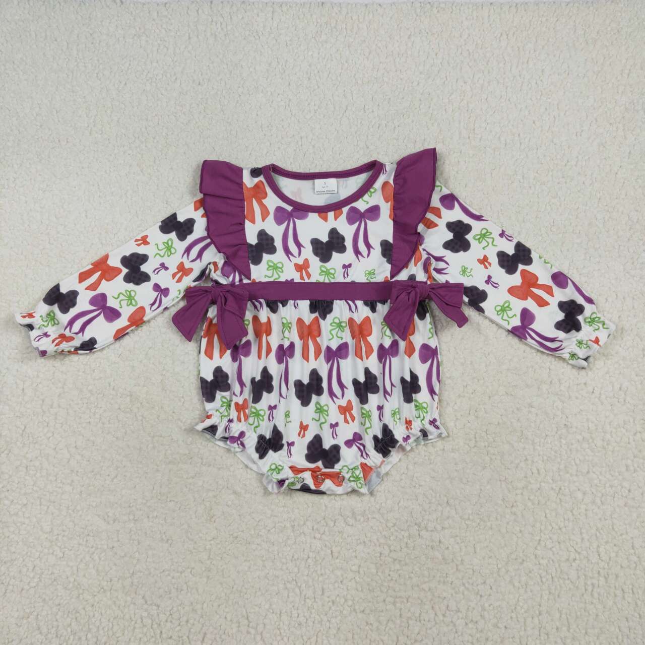 Toddle baby girl Halloween bow romper