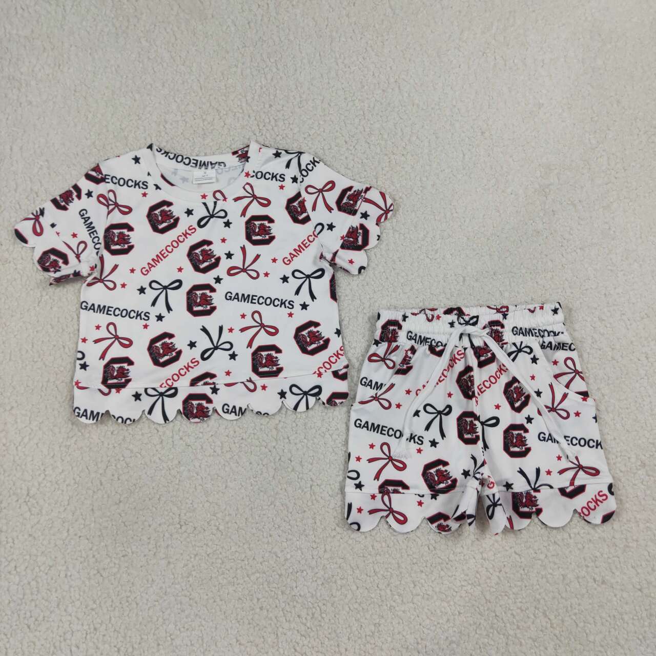 Caro team top matching shorts toddle baby girl outfit