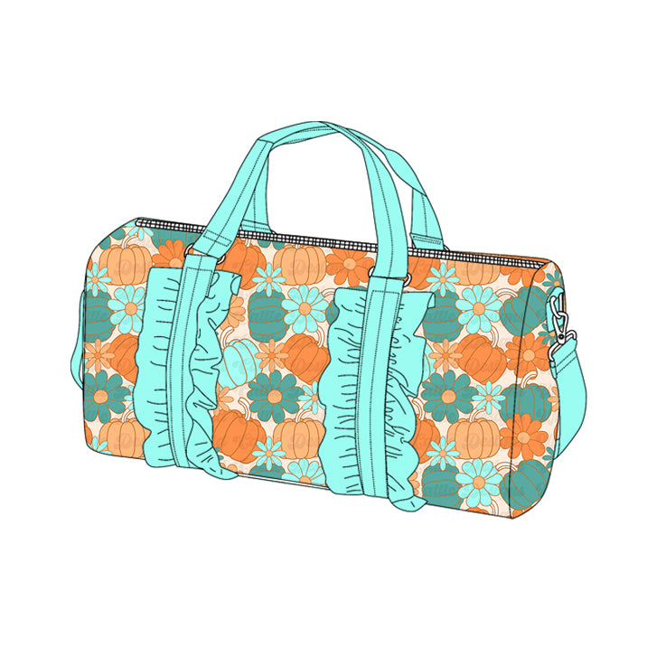 Fall season pumpkin design duffle bag preorder