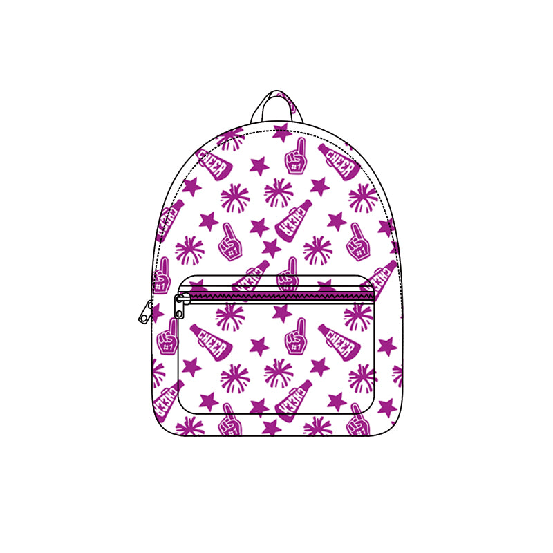 Lavender cheer design kids baby backpack preorder