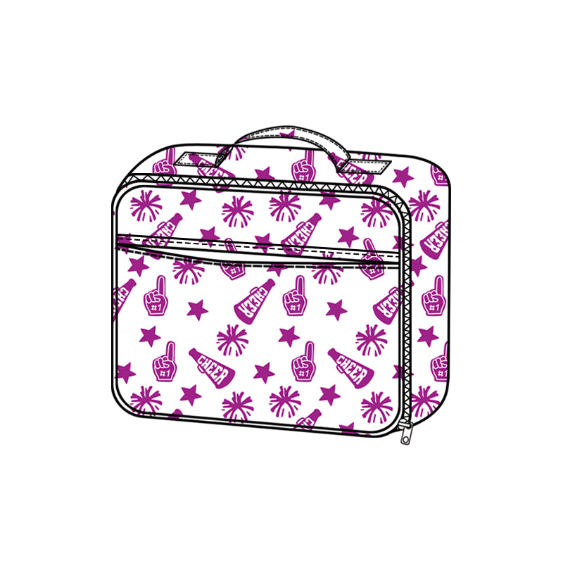 Purple cheer design lunch box bag preorder