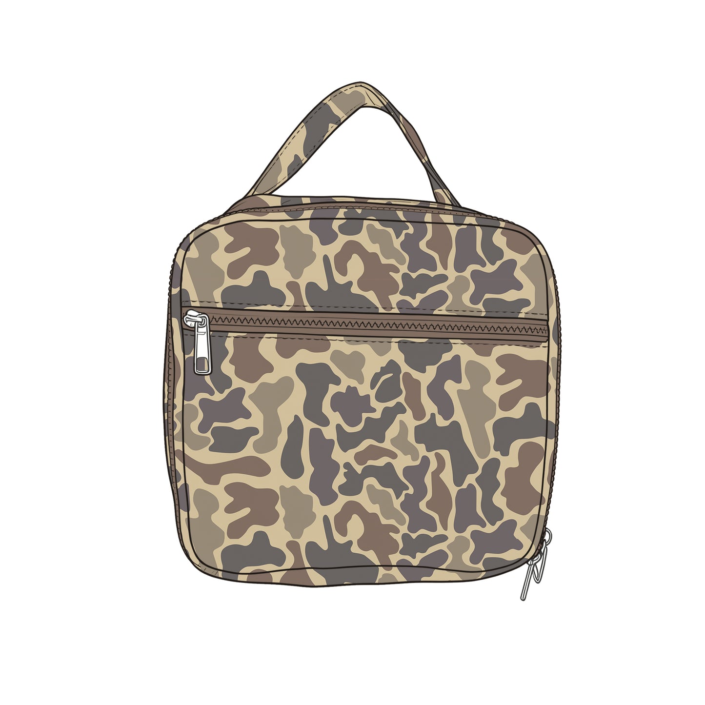 Grey camo design lunch box bag preorder