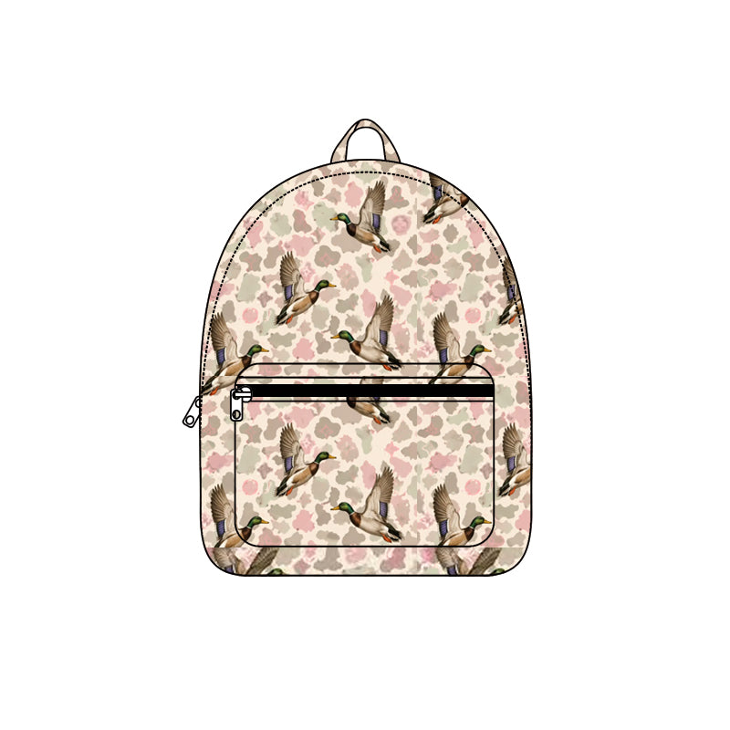 Duck camo print wholesale mini backpack preorder
