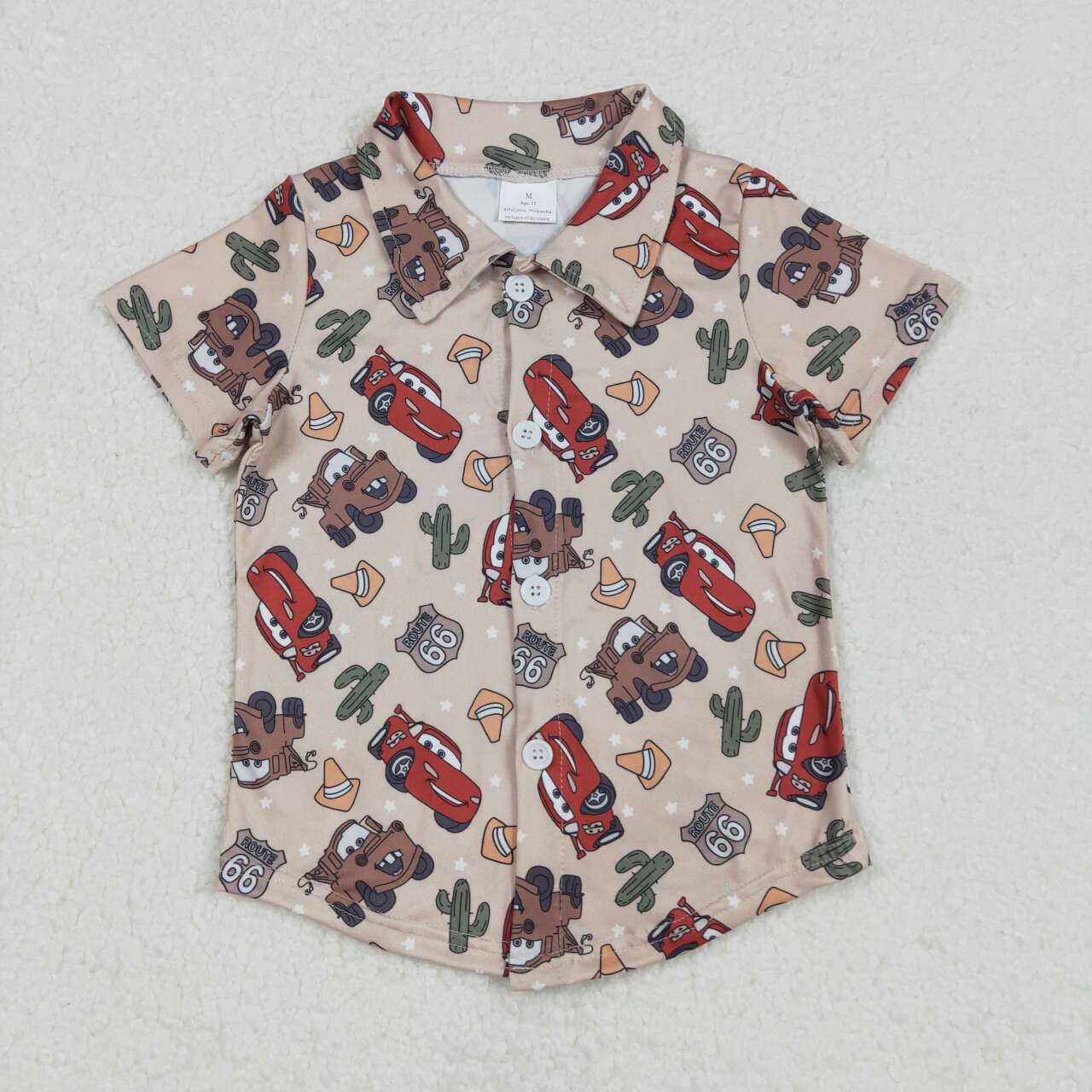 Toddle baby boy western cartoon car shirt