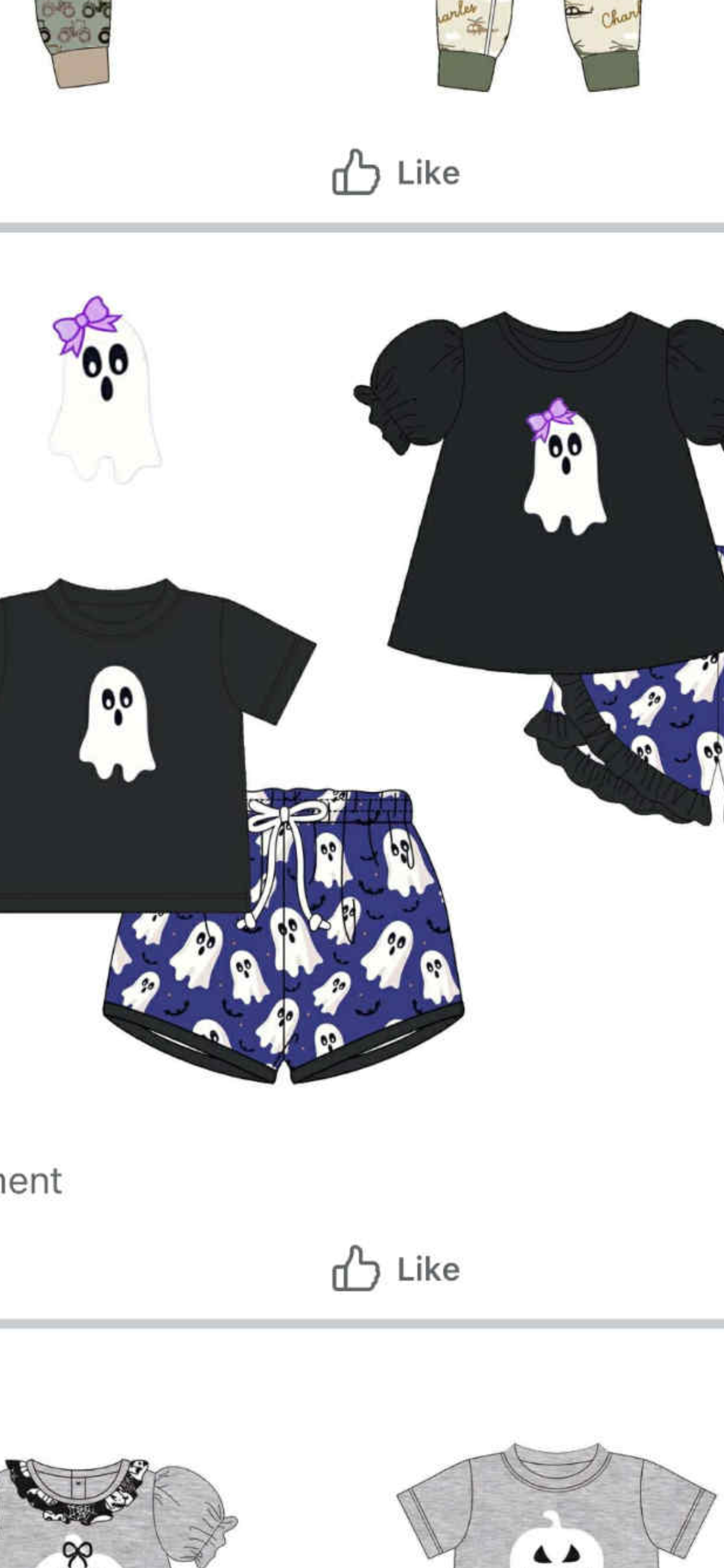 toddle girls Halloween ghost design outfit