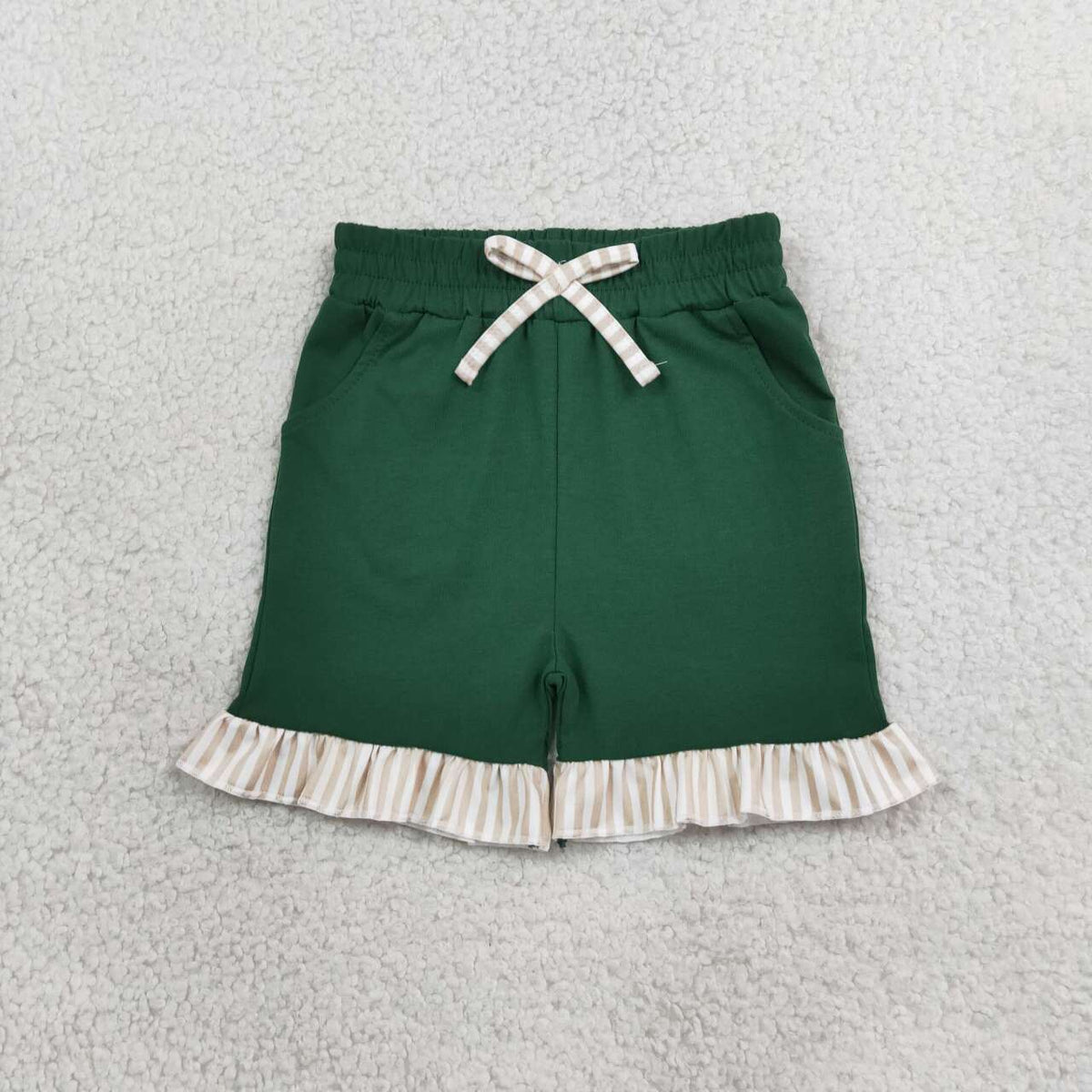 Toddle baby girls green color summer shorts