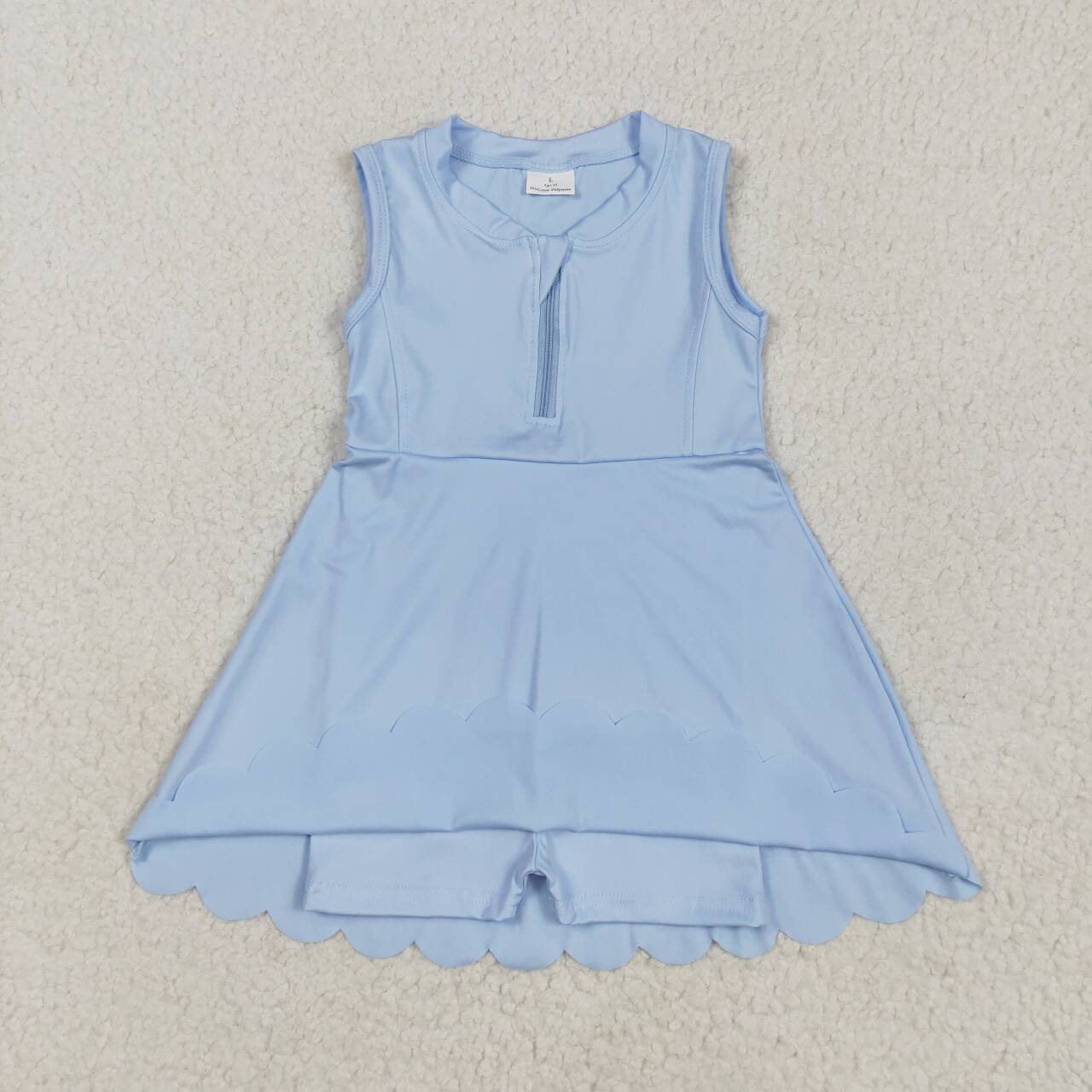 Baby girls blue active wear athletic summer yoga skirt dress
