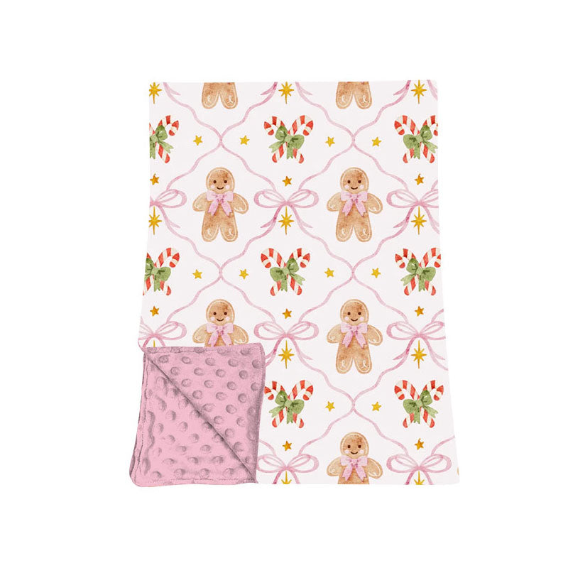 Toddle kids Christmas gingerbread soft blanket preorder
