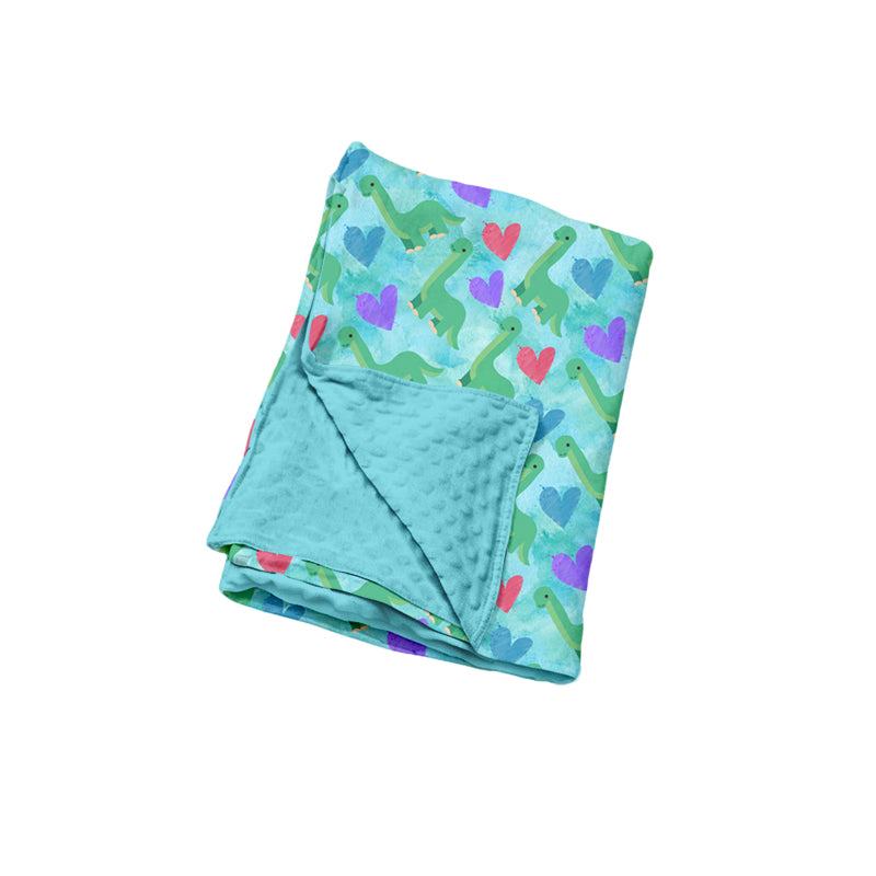 Toddle kids Valentines dinosaur design soft blanket preorder
