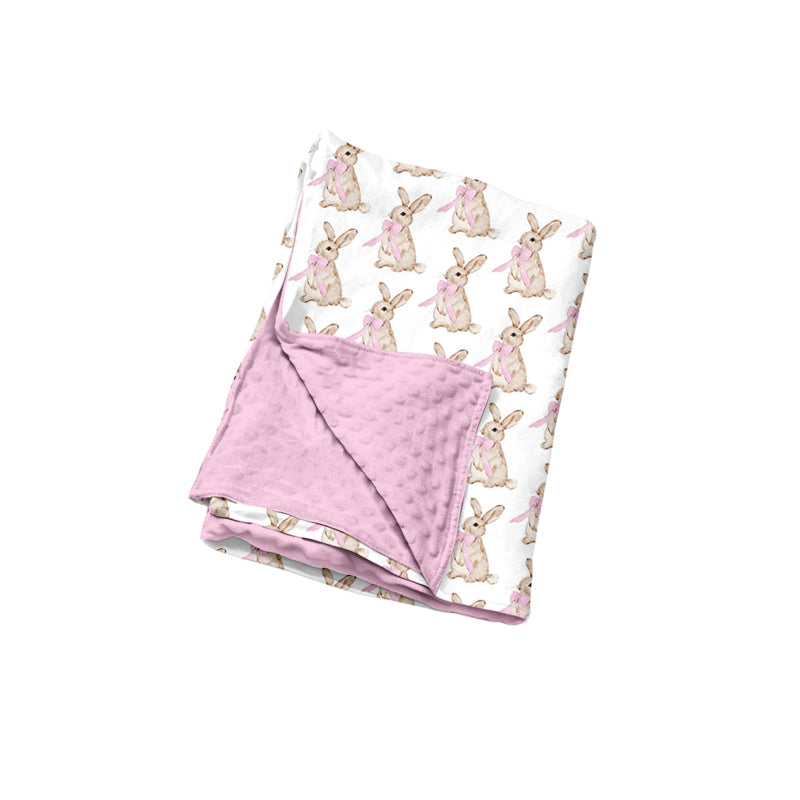 Toddle kids Easter rabbits design soft blanket preorder