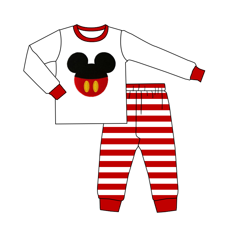 Pre-order embroidery cartoon outfit baby spring fall clothes