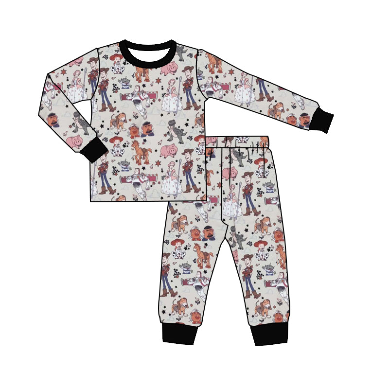 Toddle baby cartoon story long sleeve pajama set preorder