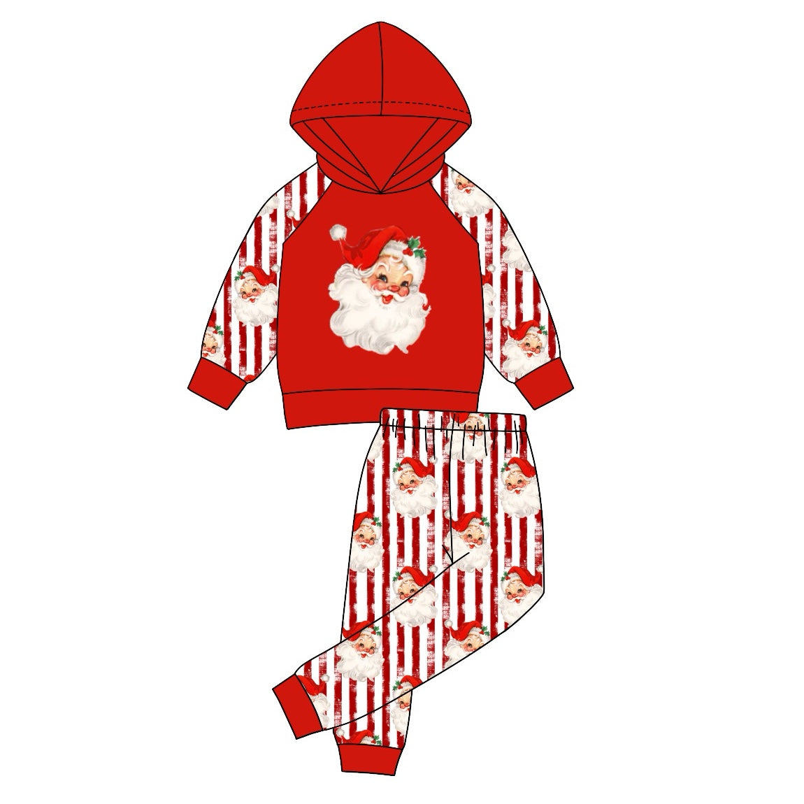 Baby Boy Christmas Santa Claus Hoodie Set Preorder