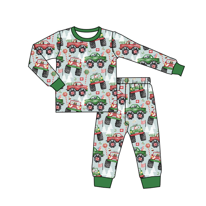 Toddle baby boy Christmas truck pajama set preorder