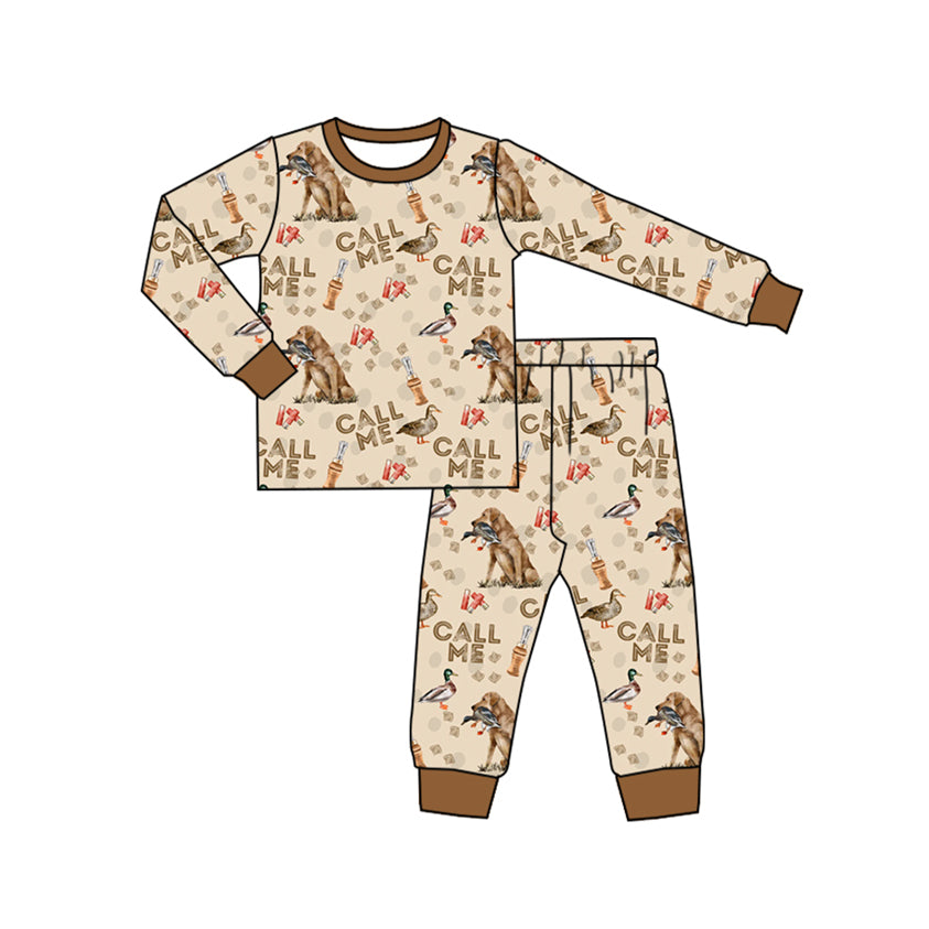 Toddle baby boy mallard duck hunting dog long sleeve outfit preorder