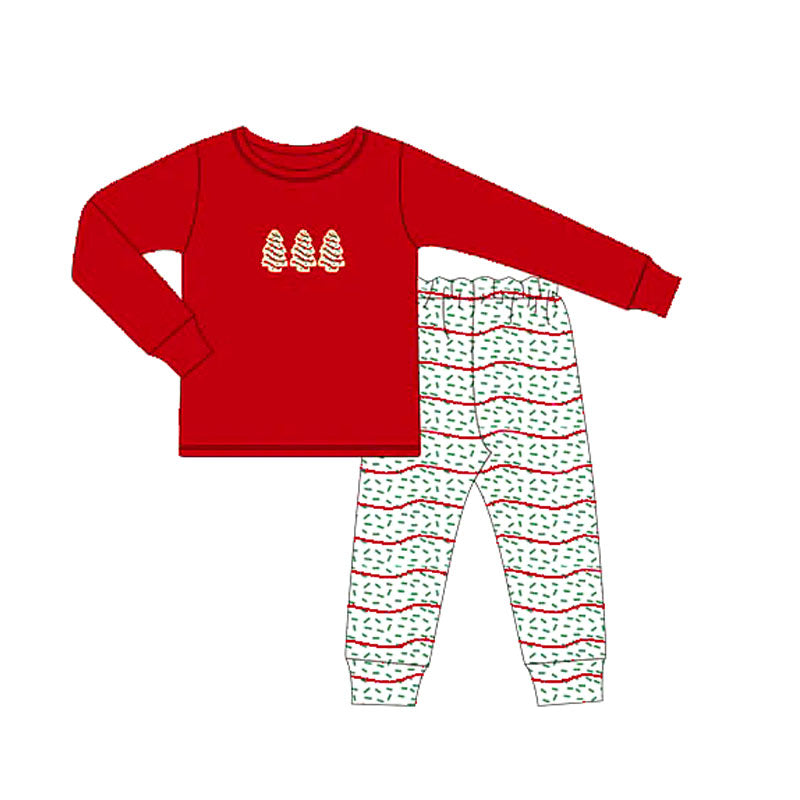 Christmas tree cake boys long sleeve outfit preorder