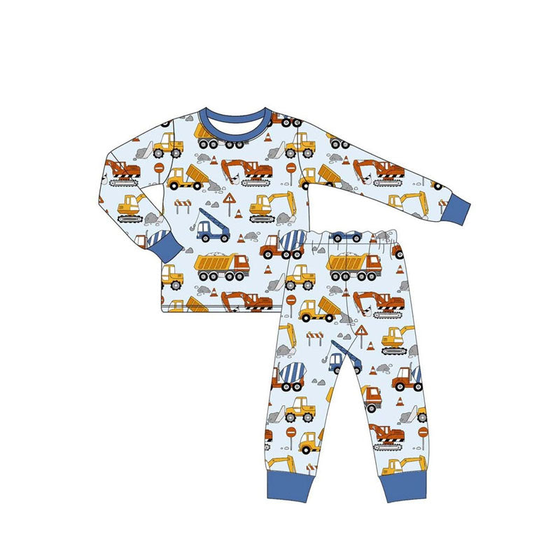 Kids boys construction long sleeve outfit preorder
