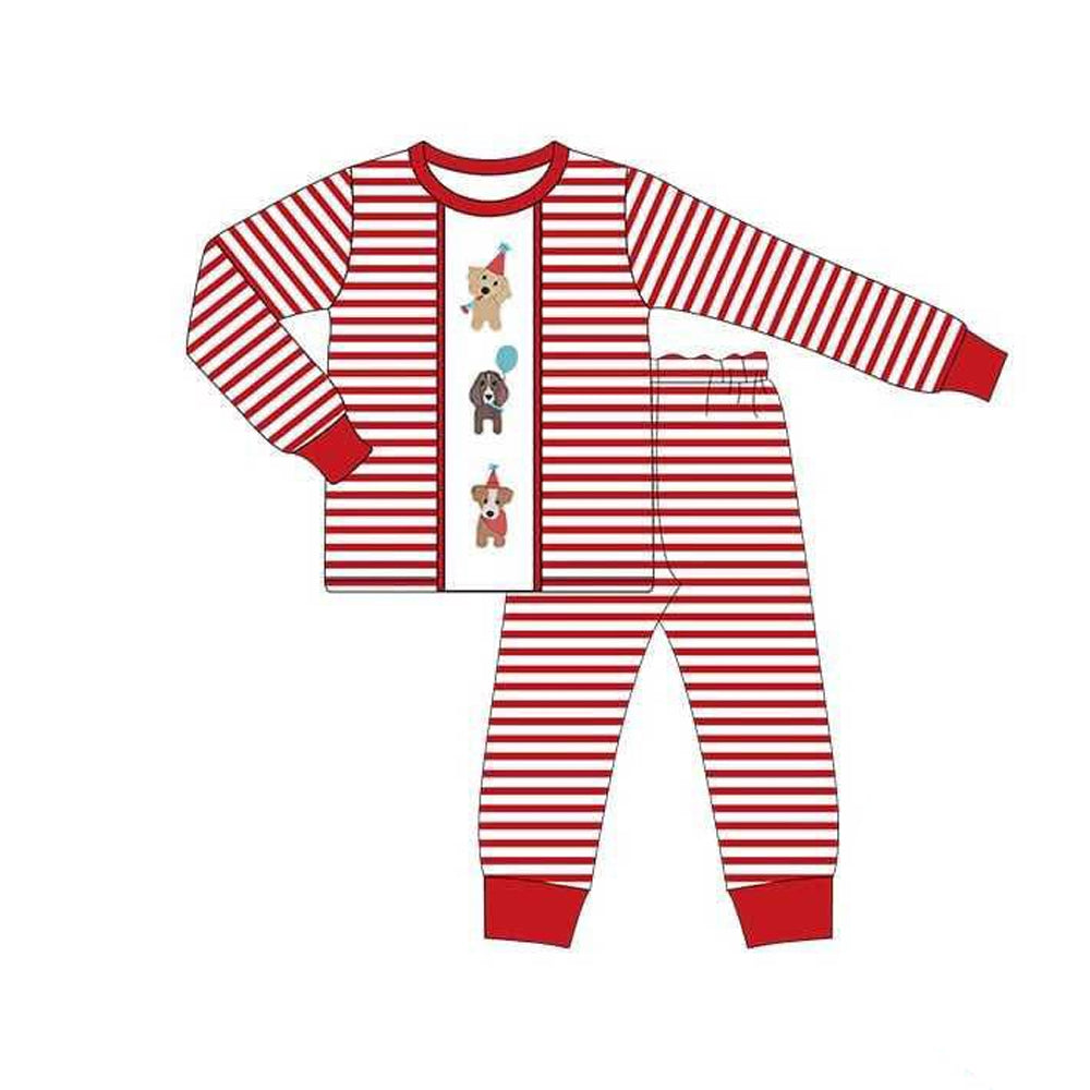 Happy birthday dog kids boys long sleeve outfit preorder