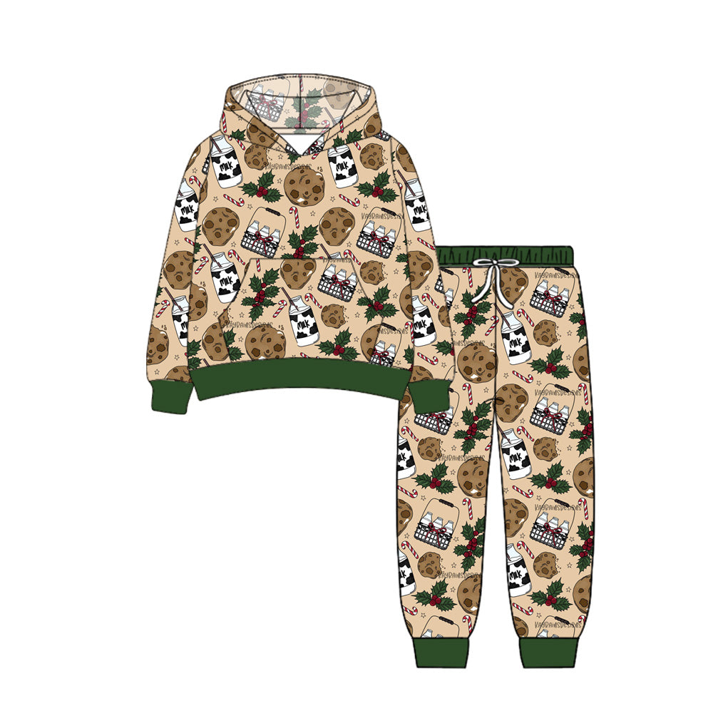 Boy Christmas holly berry gingerbread hoodie outfit preorder
