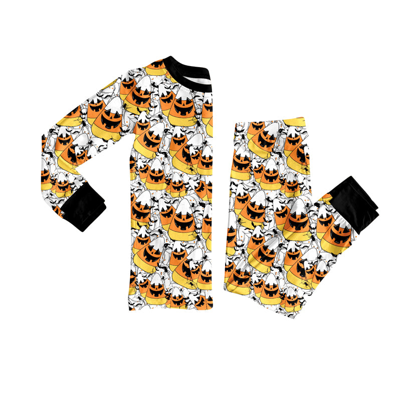 Toddle boy Halloween candy corn design matching outfit set preorder