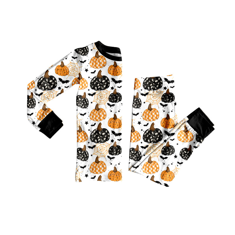 Toddle boy Halloween pumpkins design matching outfit set preorder