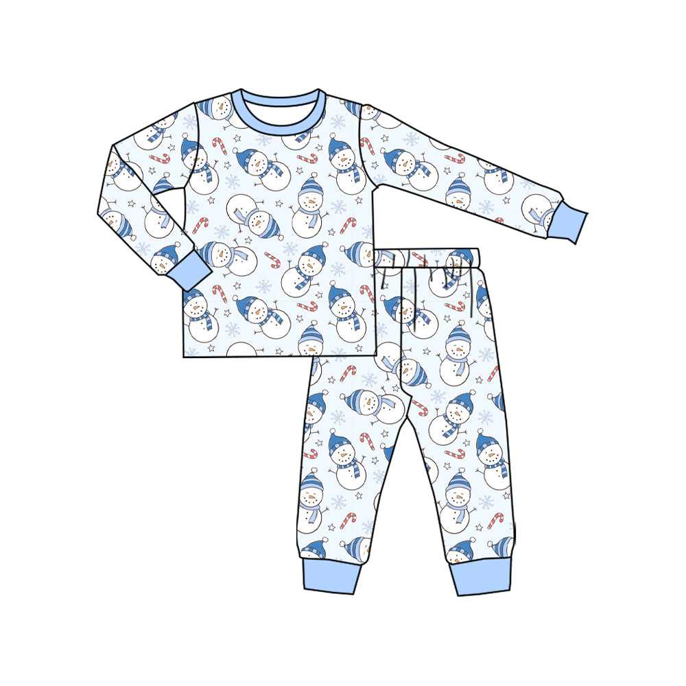 Kids boys Christmas snowman matching outfit preorder