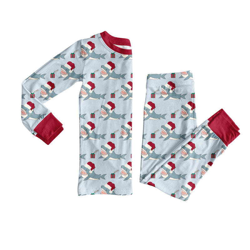 Christmas design boy long sleeve pajama set outfit preorder