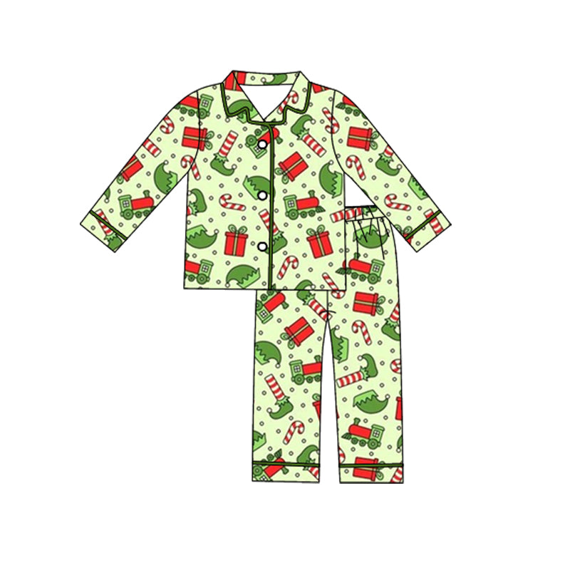 Christmas elf design kids long sleeve outfit preorder
