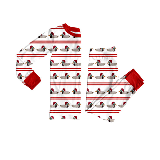 Christmas duck kids long sleeve pajama set preorder