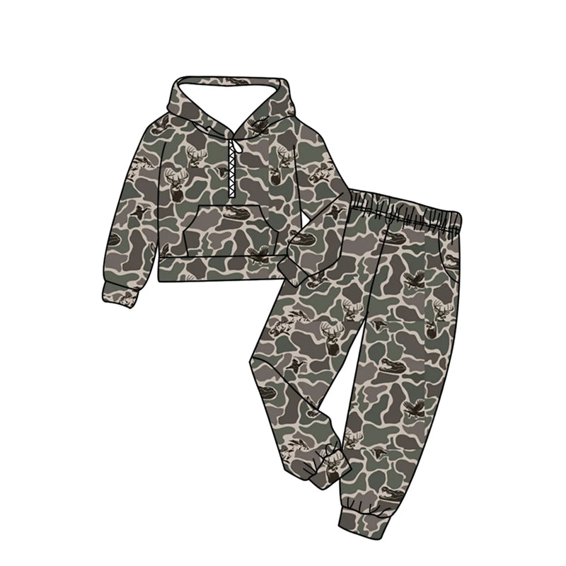 hunting season deer camo long sleeve top matching pants baby boy outfit preorder