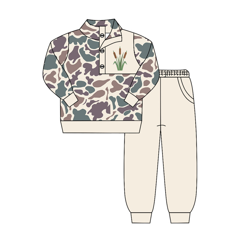Bulrush camo long sleeve pullover top matching pants outfit preorder