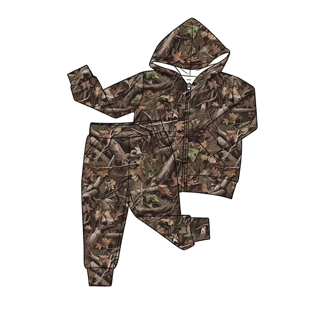 CAMO print boys long sleeve hoodie set outfit preorder