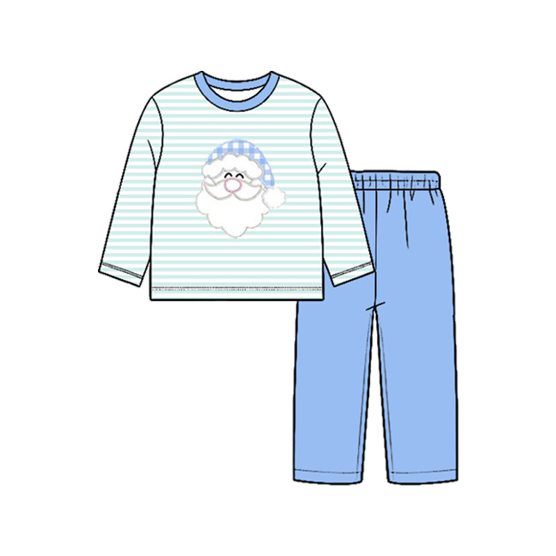 Long sleeve Christmas santa top matching pants boy wholesale factory price outfit preorder