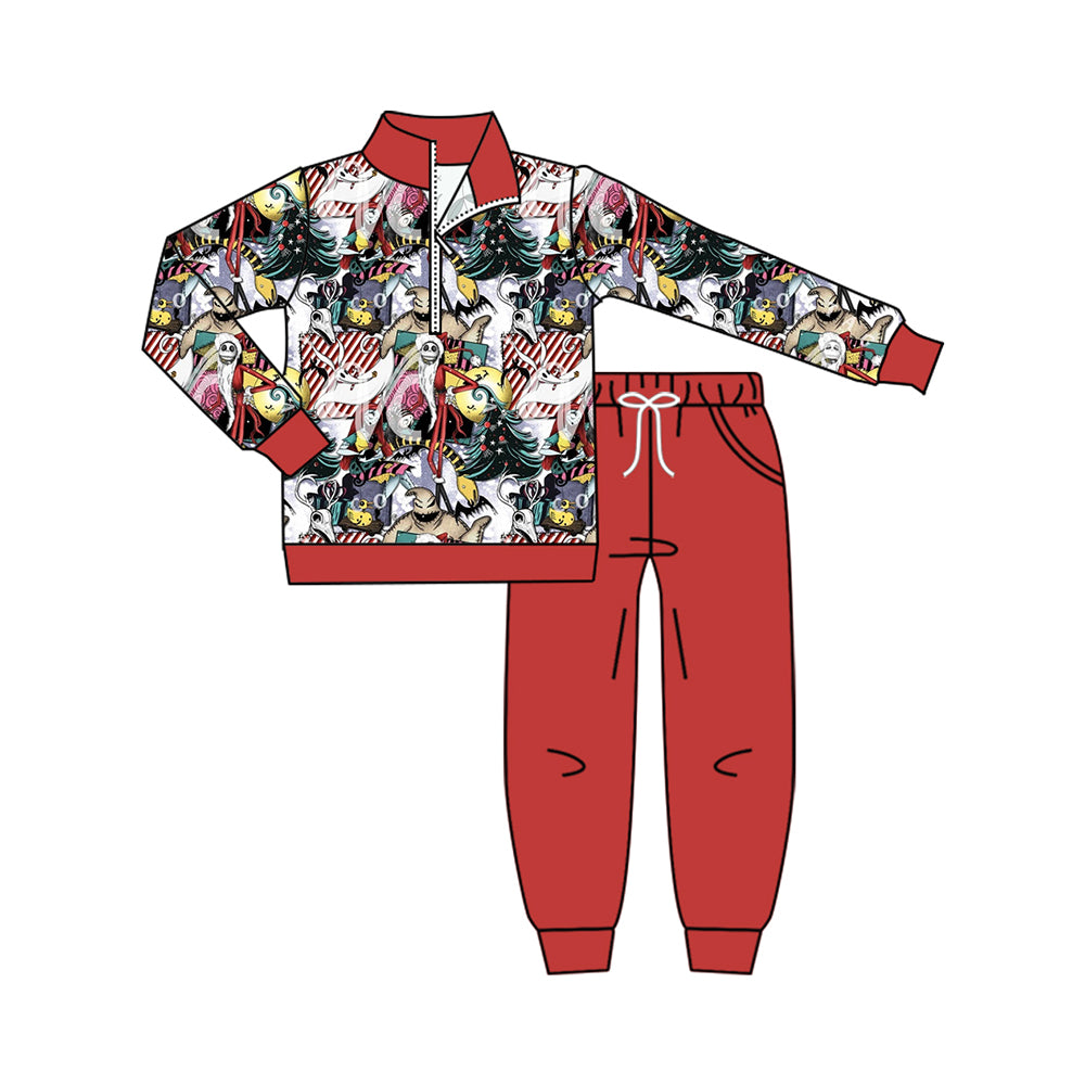 Long sleeve Halloween ghost top matching pants boy wholesale factory price outfit preorder