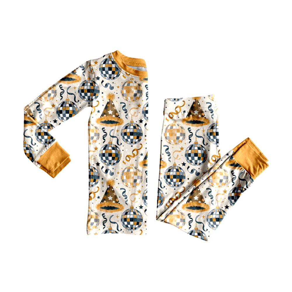 Long sleeve Happy New Year top matching pants boy wholesale factory price clothes preorder