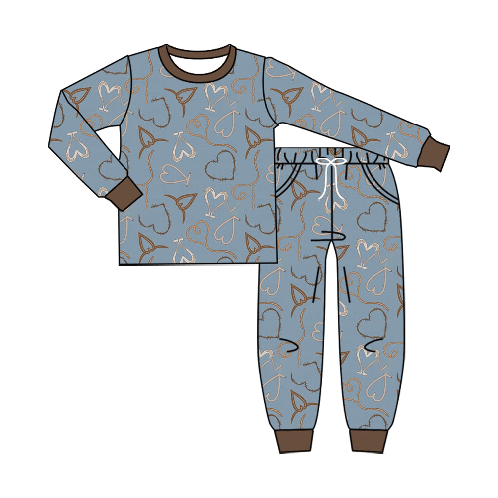 Western cowboys long sleeve top pants set outfit preorder