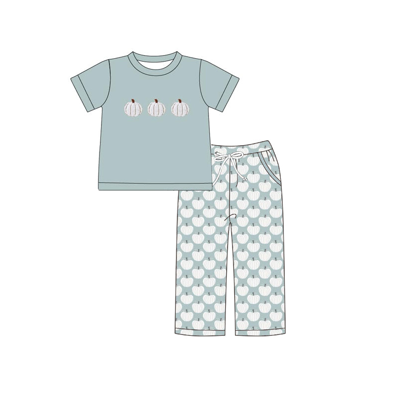 three pumpkins baby boy fall season clothing set preorder