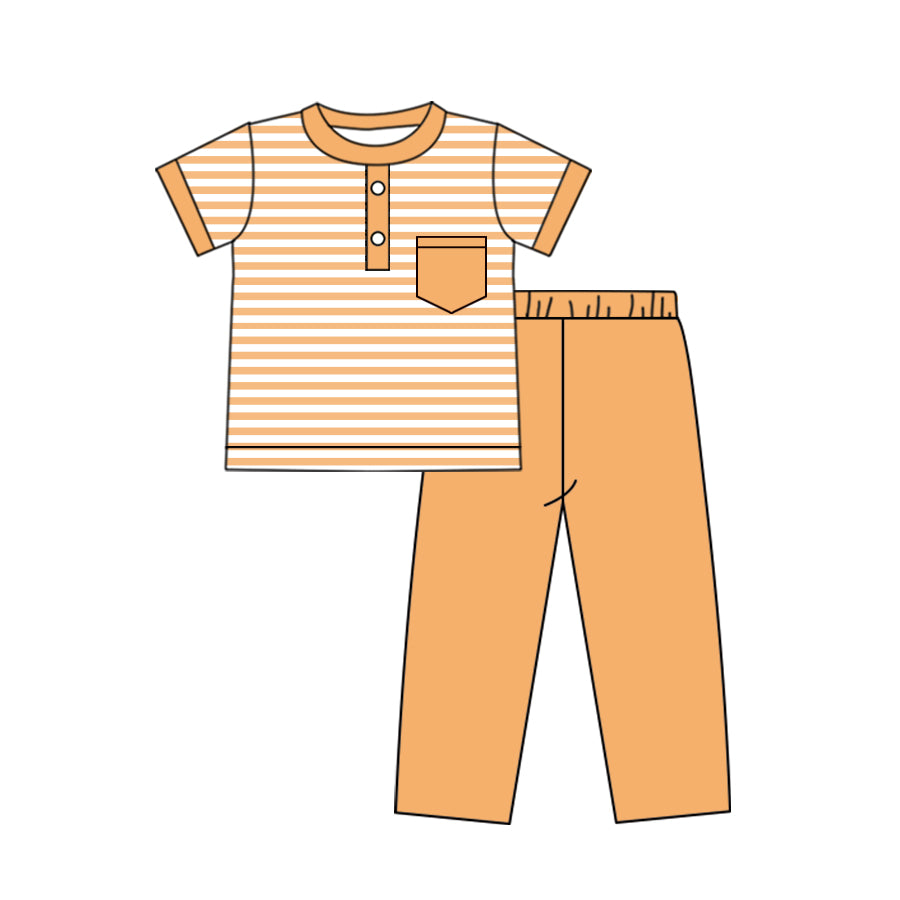 infant baby boy fall pumpkin clothing set preorder