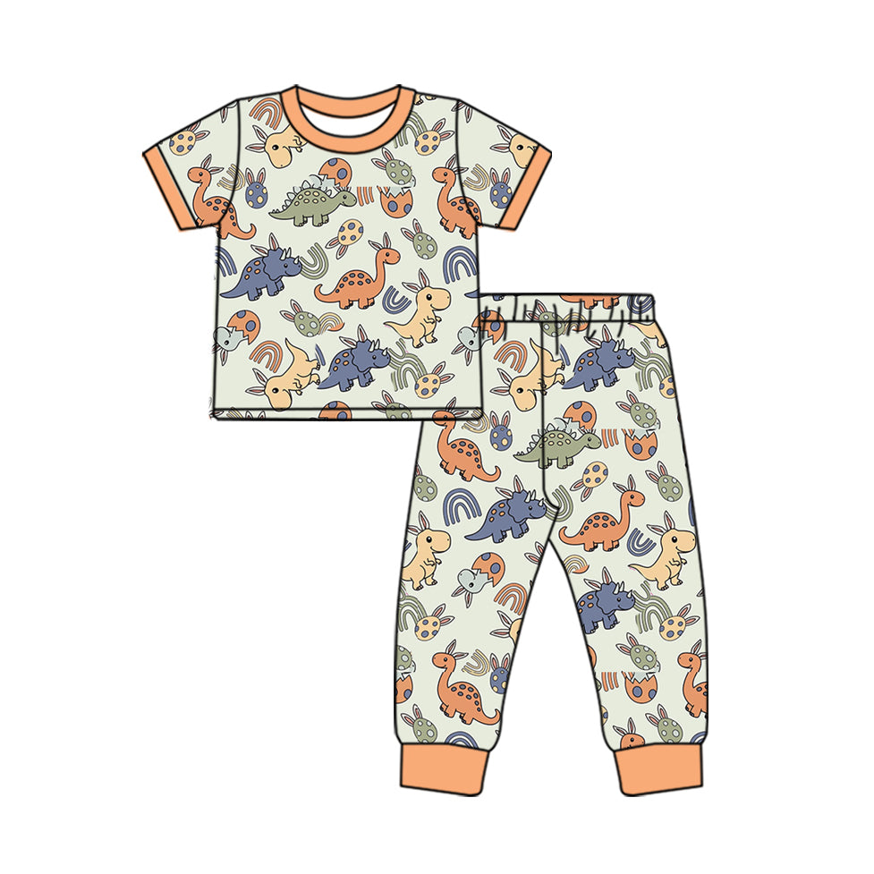 Baby boy Easter dinosaur short sleeve clothes preorder