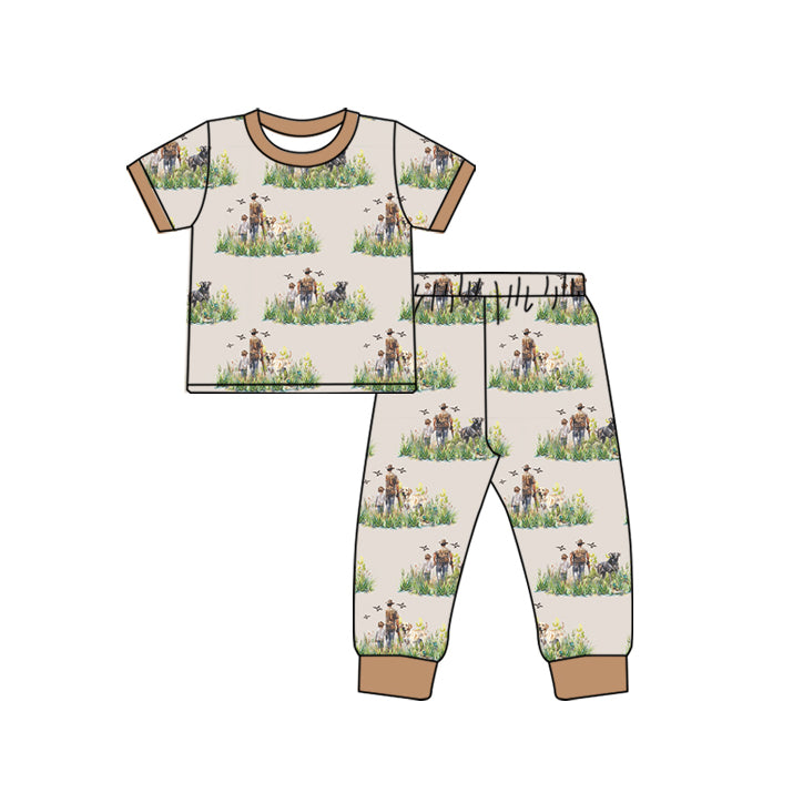 Hunting season dog design baby boy outfit preorder