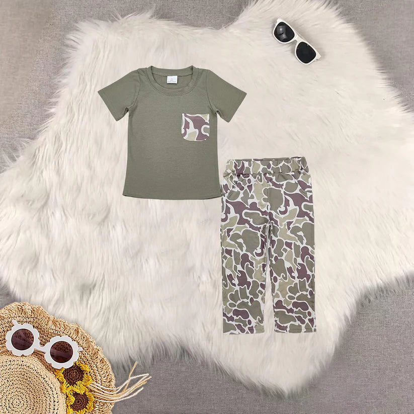 smile face khaki checkered baby boy clothes