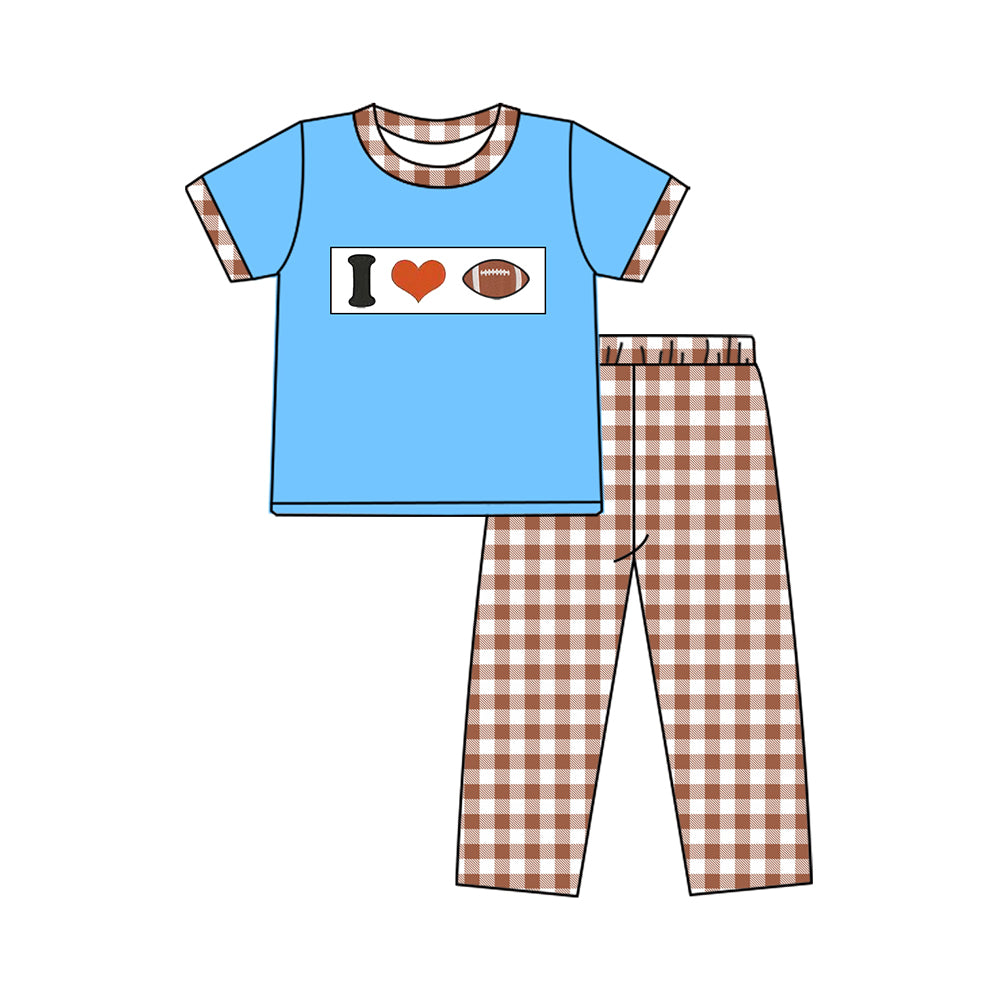 Boy I love football top matching pants outfit preorder