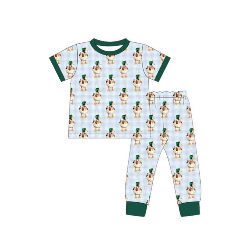 Boy mallard duck top matching pants outfit preorder