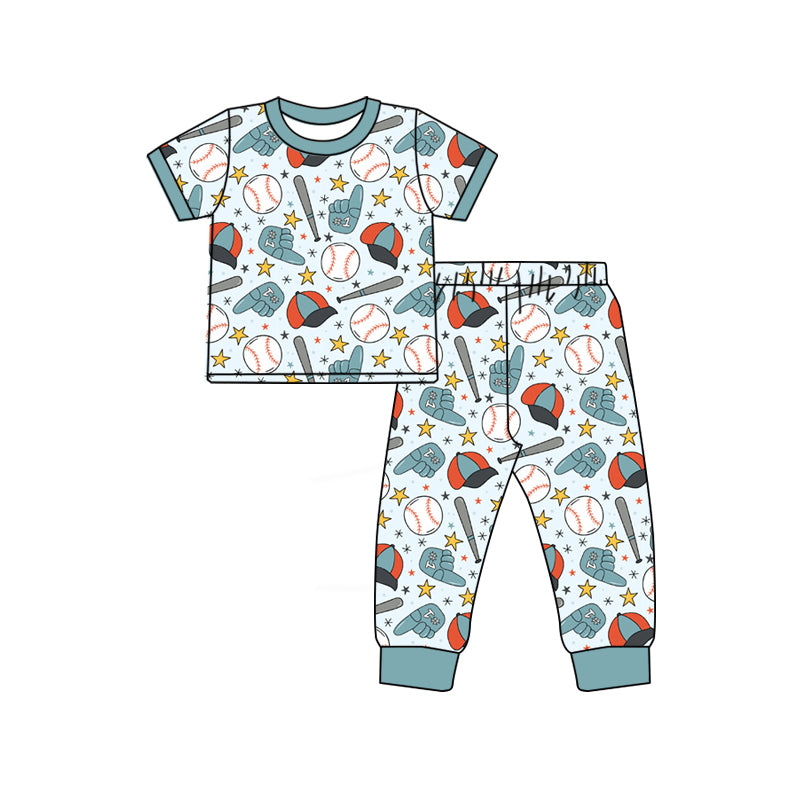 Baseball top matching pants boy outfit preorder