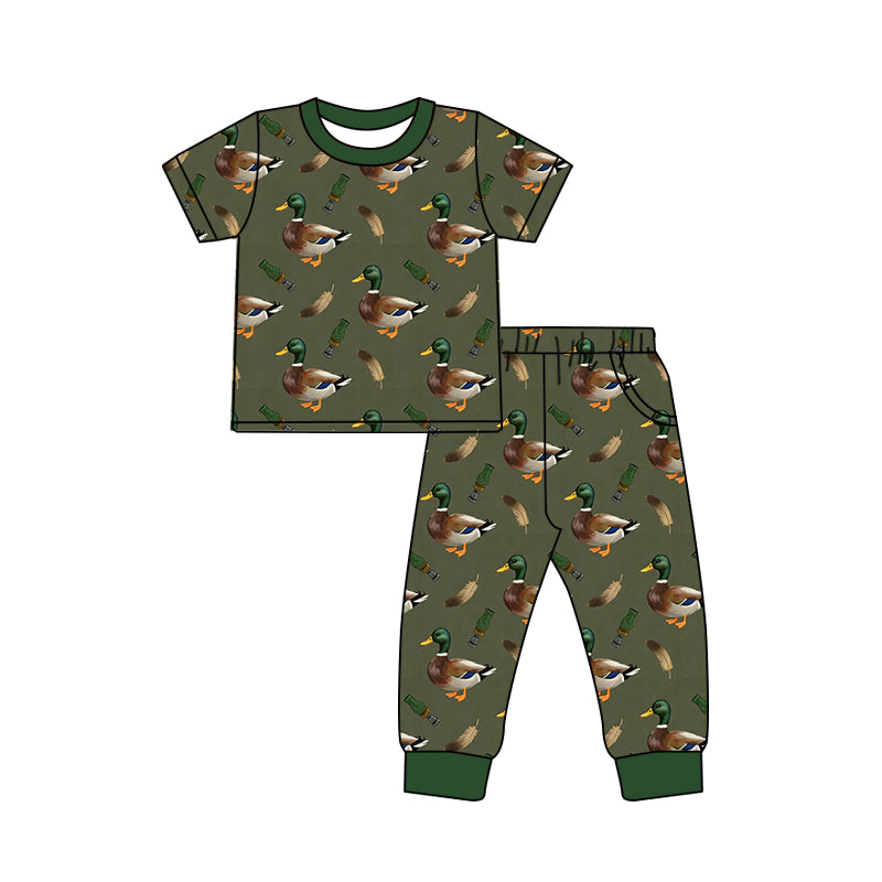 Mallard duck call boy short sleeve outfit preorder