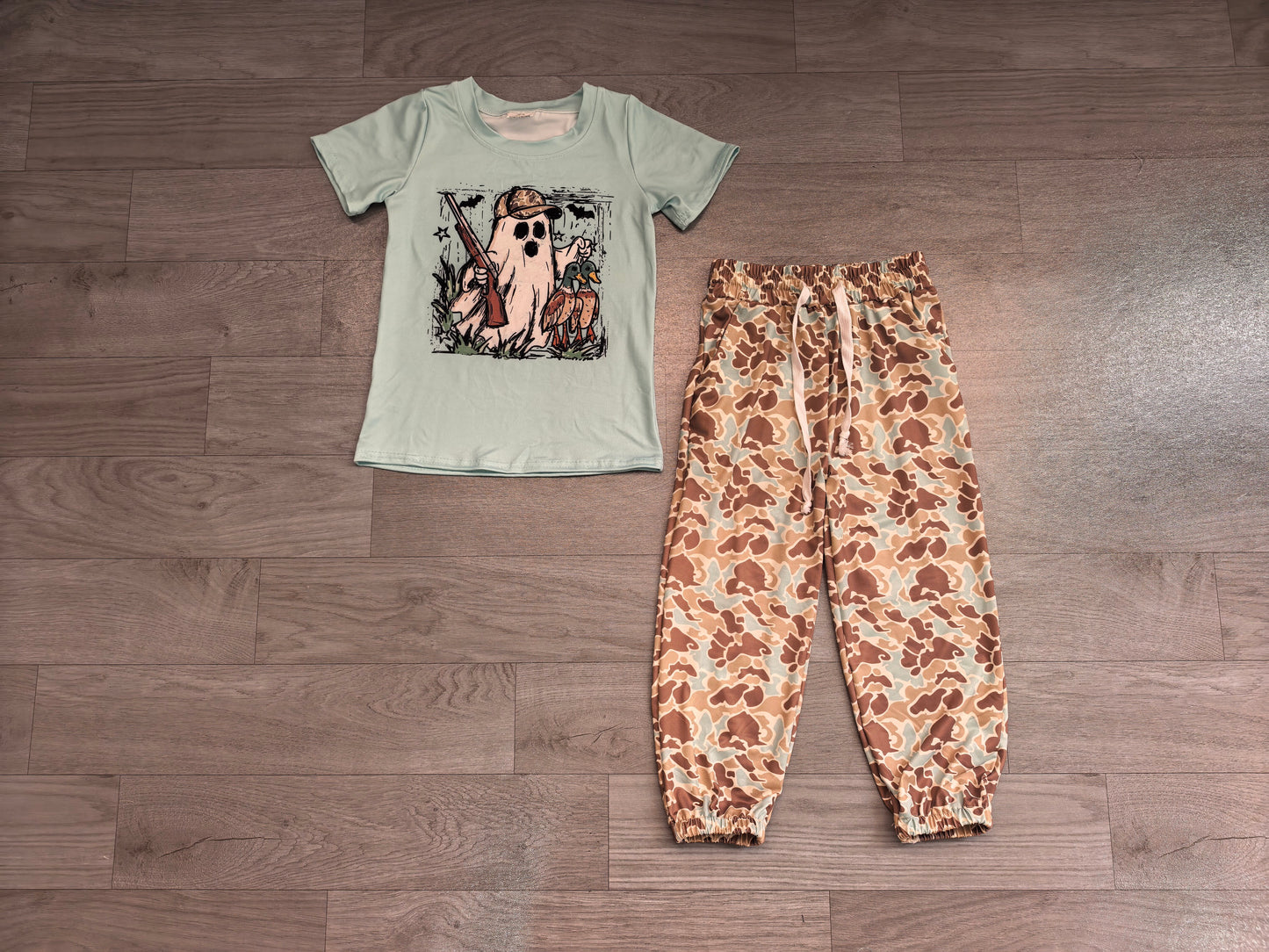 Halloween ghost boy short sleeve outfit preorder