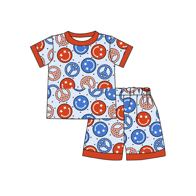 baby boy july 4th sunshine print outfit preorder